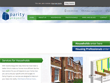 Tablet Screenshot of parityprojects.com